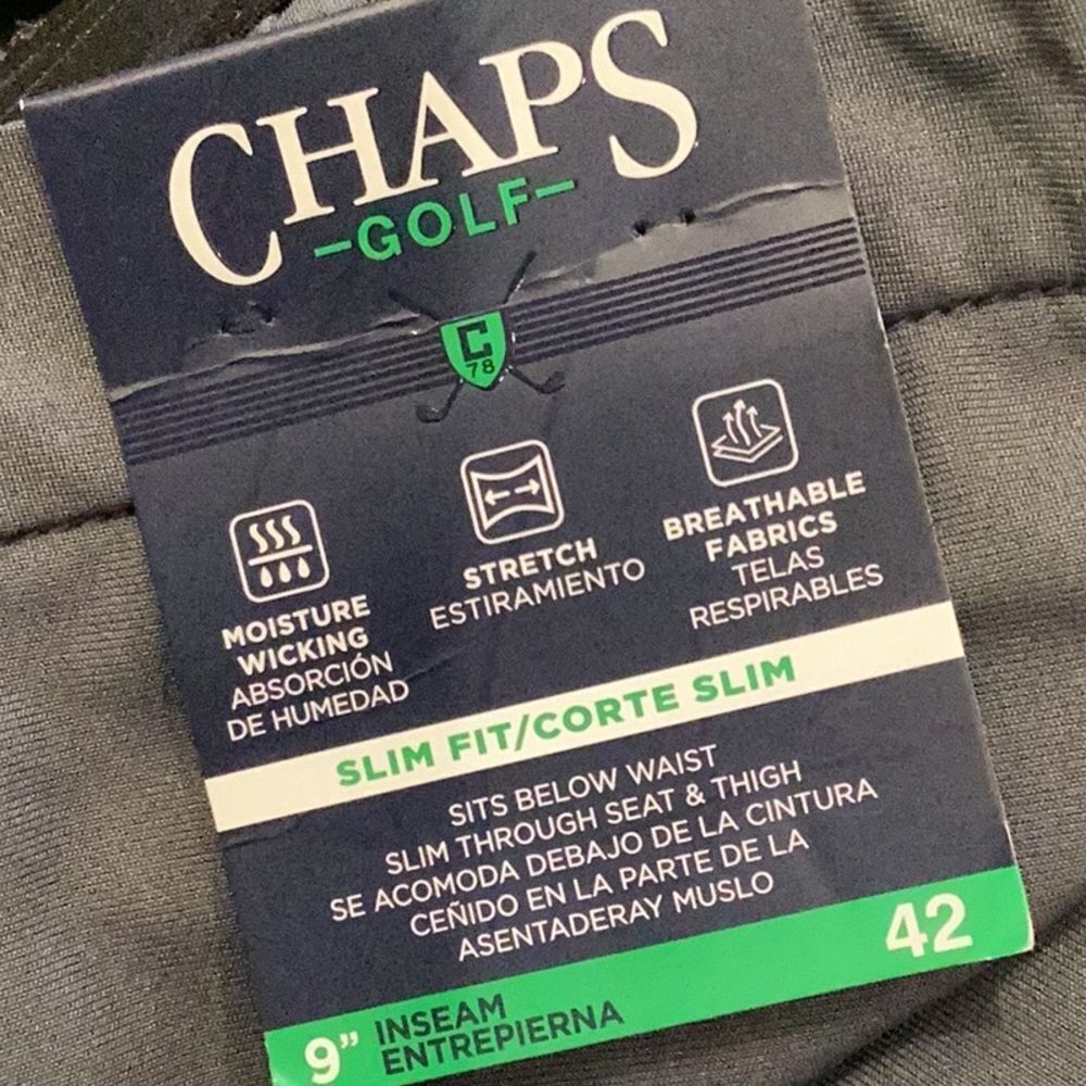 NWT Chaps Golf Men's & Big Men's Performance 9" Golf Short Size 42 - Picture 6 of 9